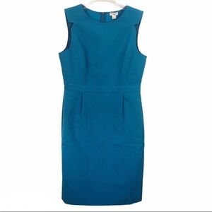 J. Crew Teal Sleeveless Midi Dress